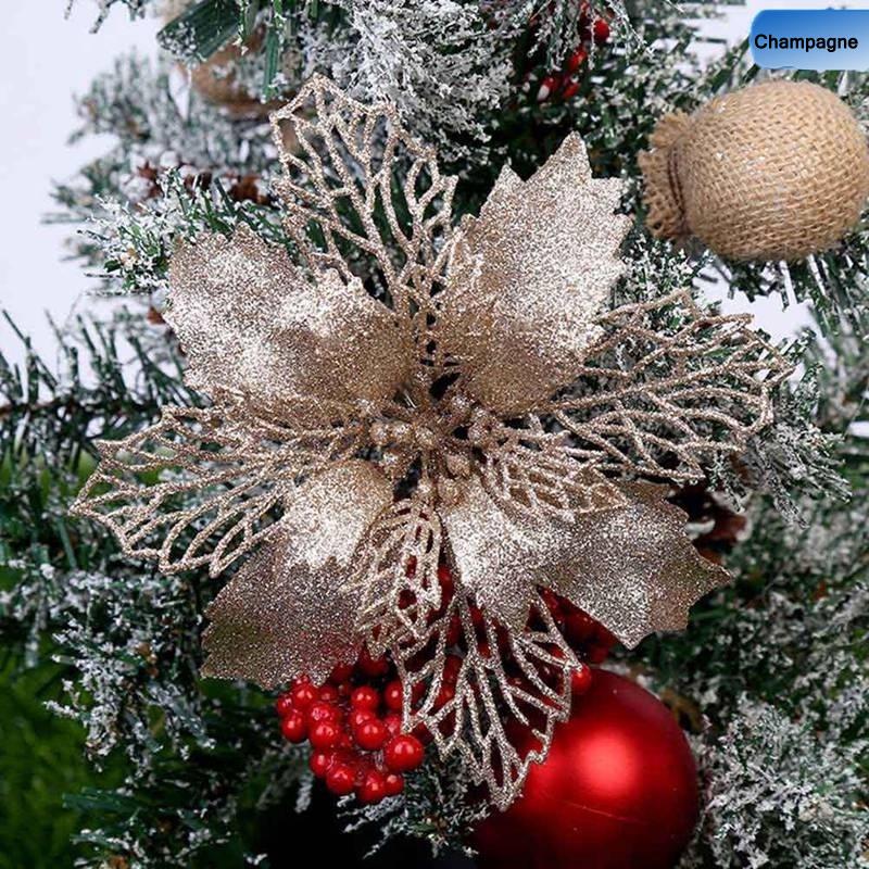 Новогоднее украшение Рождественский цветок, 5 шт