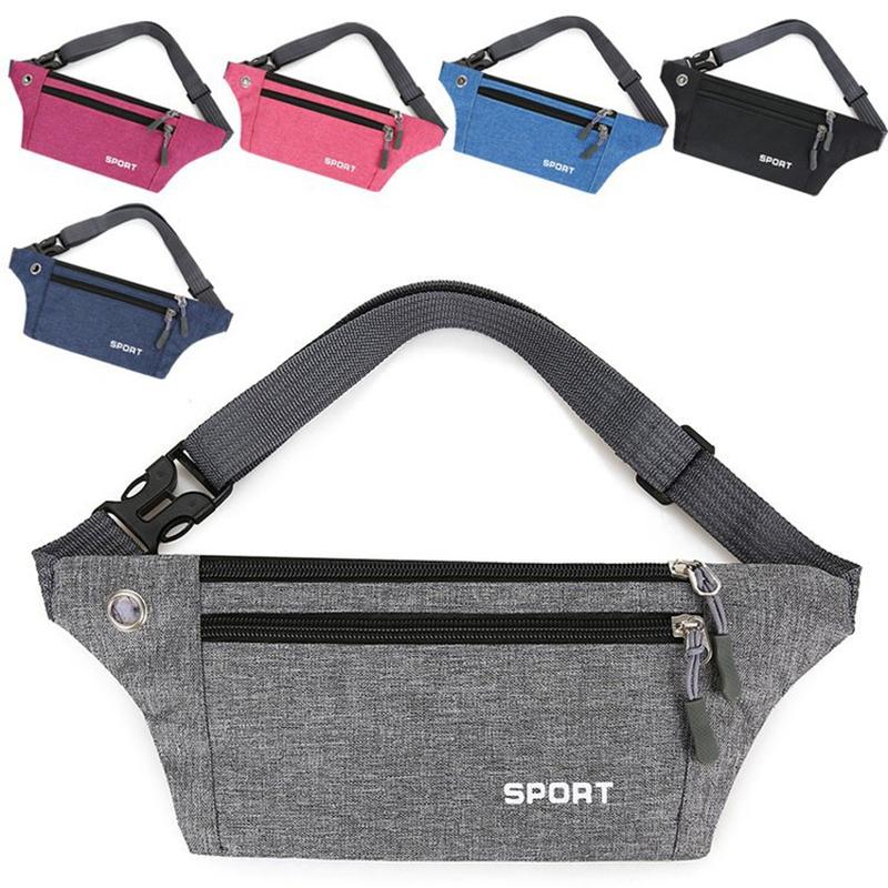 Оксфорд Ткань Fit Waistpack Мобильный поясной рюкзак мужской Спорт на открытом воздухе Отдых Бег Защита от кражи Ультратонкий Невидимый