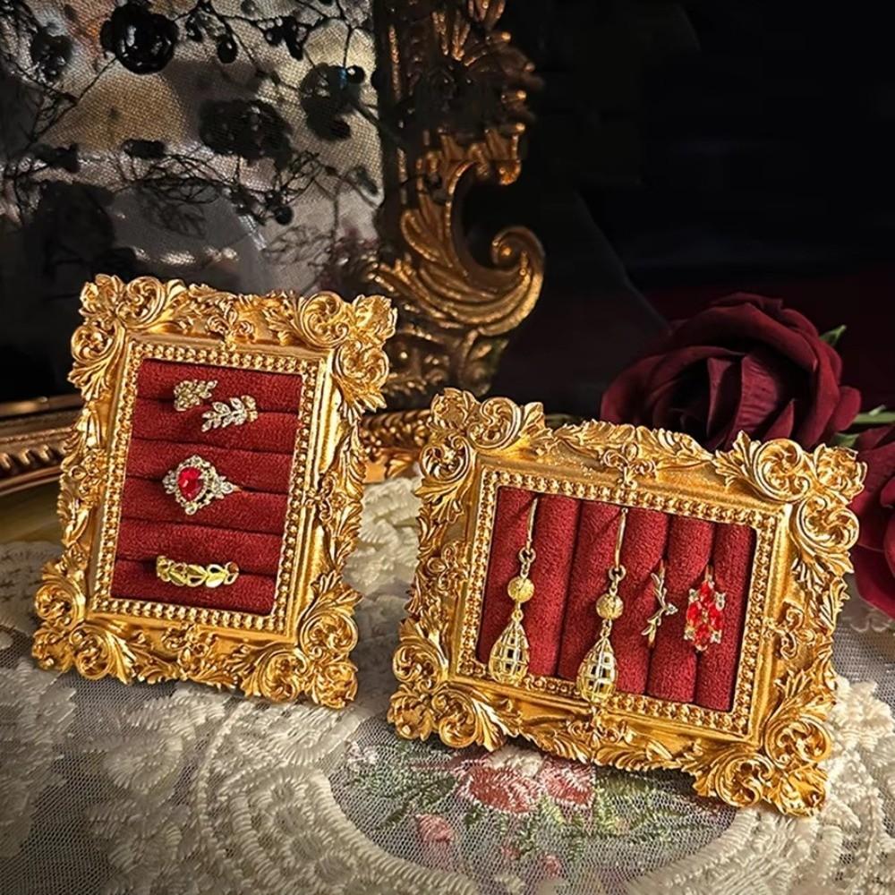 Velvet Jewelry Display Stand Photo Frame Photo Frame Ring Tray Photography Display Item Prop