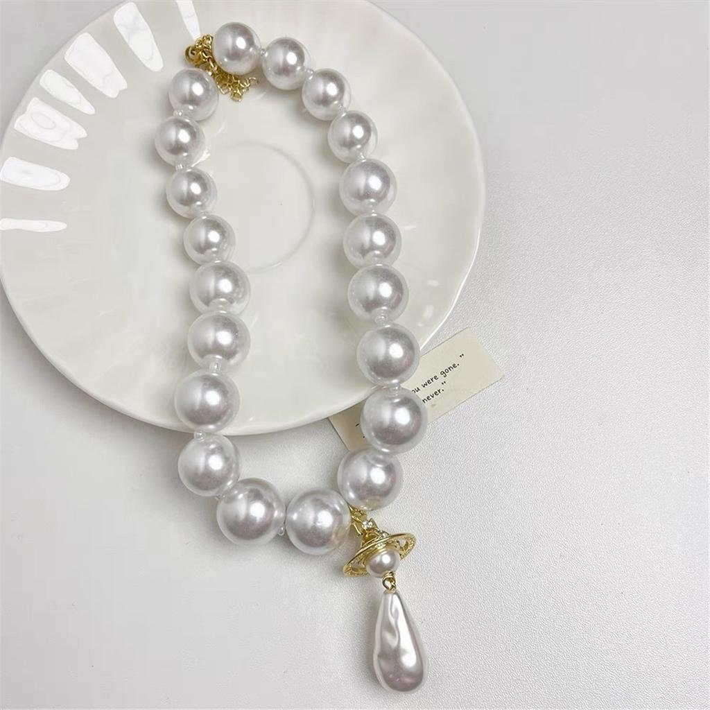 Tooxika Преувеличенное трехмерное ожерелье-подвеска в стиле барокко с жемчугом в форме капли воды, легкая роскошь, темперамент, цепочка-джемпер для женщин