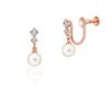 K10 Pink Gold Earrings 111746153106 [Yondo Sea] (PG) Women's