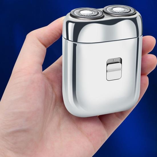 Электробритва карманного размера, острое лезвие, низкий уровень шума, сильная мощность, моющаяся, глубокое бритье, интерфейс Type-C, двойная головка, мужская бритва для бороды, использование в командировке