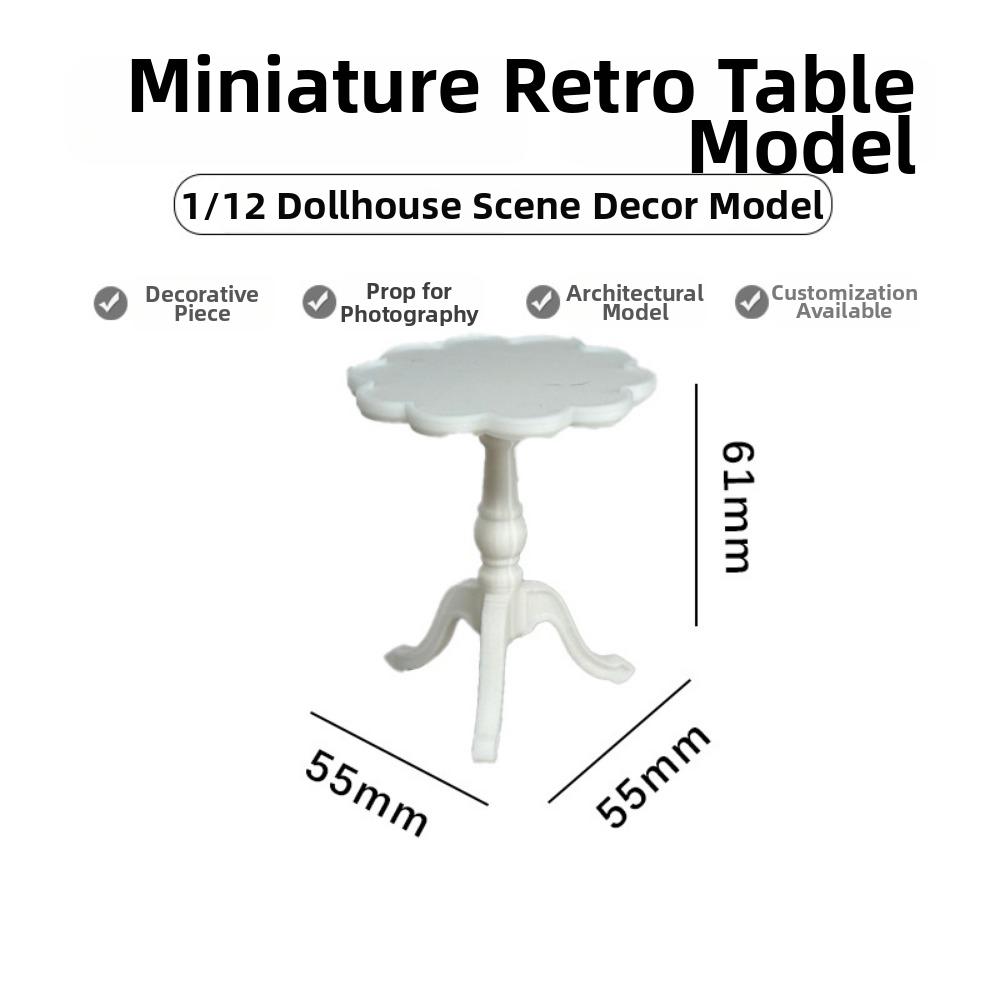 Multifunction Dollhouse Wood Table 1:12 Outdoor Table Model Toy Simulation Model Dolls Accessories