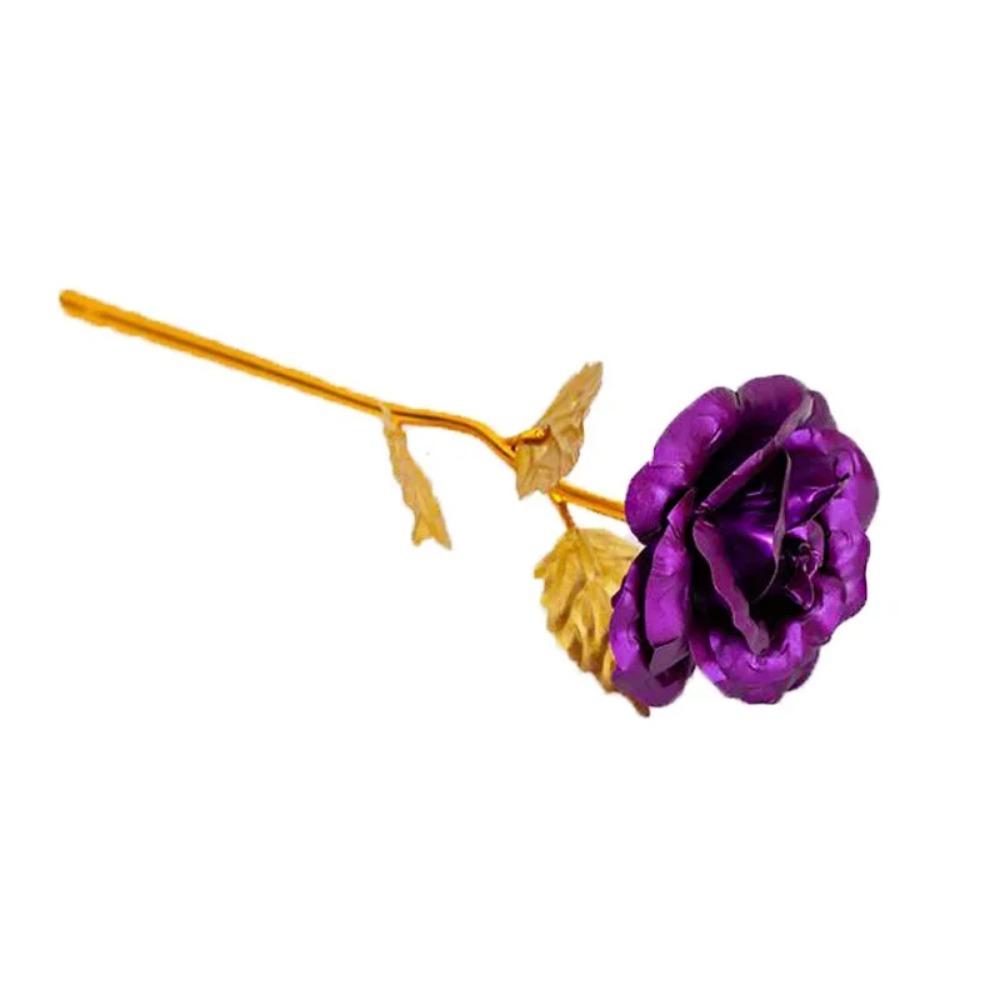 Искусственные золотые цветы Роза с покрытием из 24-каратной фольги Подарок на День святого Валентина для жены Свадьба День матери Вечная любовь Золотые розы