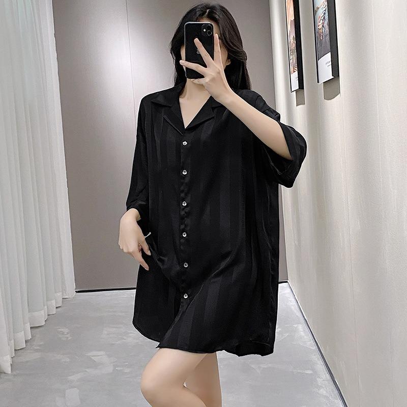1011 spring and summer solid color pajamas women's thin ice silk sexy nightgown lace backless suspender loungewear