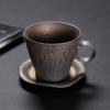 KuBac HoMmi New INS Stoneware Handmade Japanese Style Vintage Coffee Cup Afternoon Tea Ceramic Mug Set Retro Coffee Cup