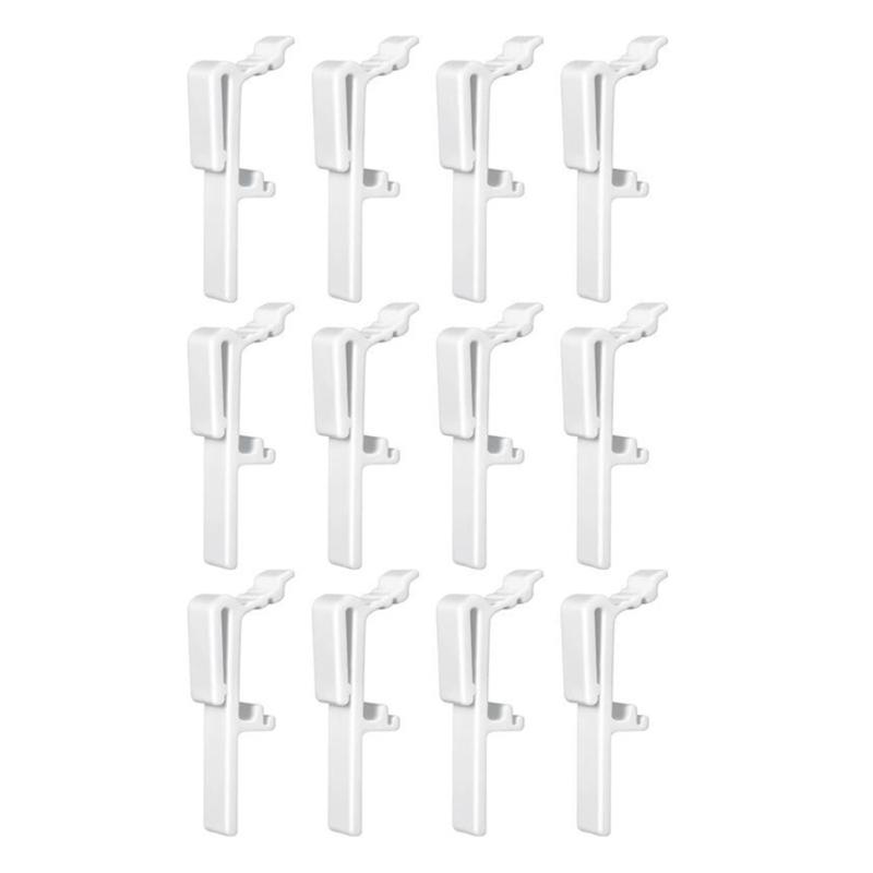 12/24Pcs Vertical Blind Dust Cover Valance Clip Holder Retainer Bracket Vertical Curtain Rails Mounting Clamp Hook