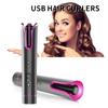 USB Wireless Automatic Hair Curler LCD Display Temperature Curly Spiral Crimper Crimping Waver Hair Iron Wand Roller Rotating