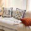Simple Line Print Square Pillow Cover 45x45cm Sofa Waist Cushion Case Home Decorative Throw Pillowcase