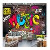 Graffiti Wallpaper Beautiful Vintage Music Alphabet Dance Hall Music Bar Background Wallpaper Mural