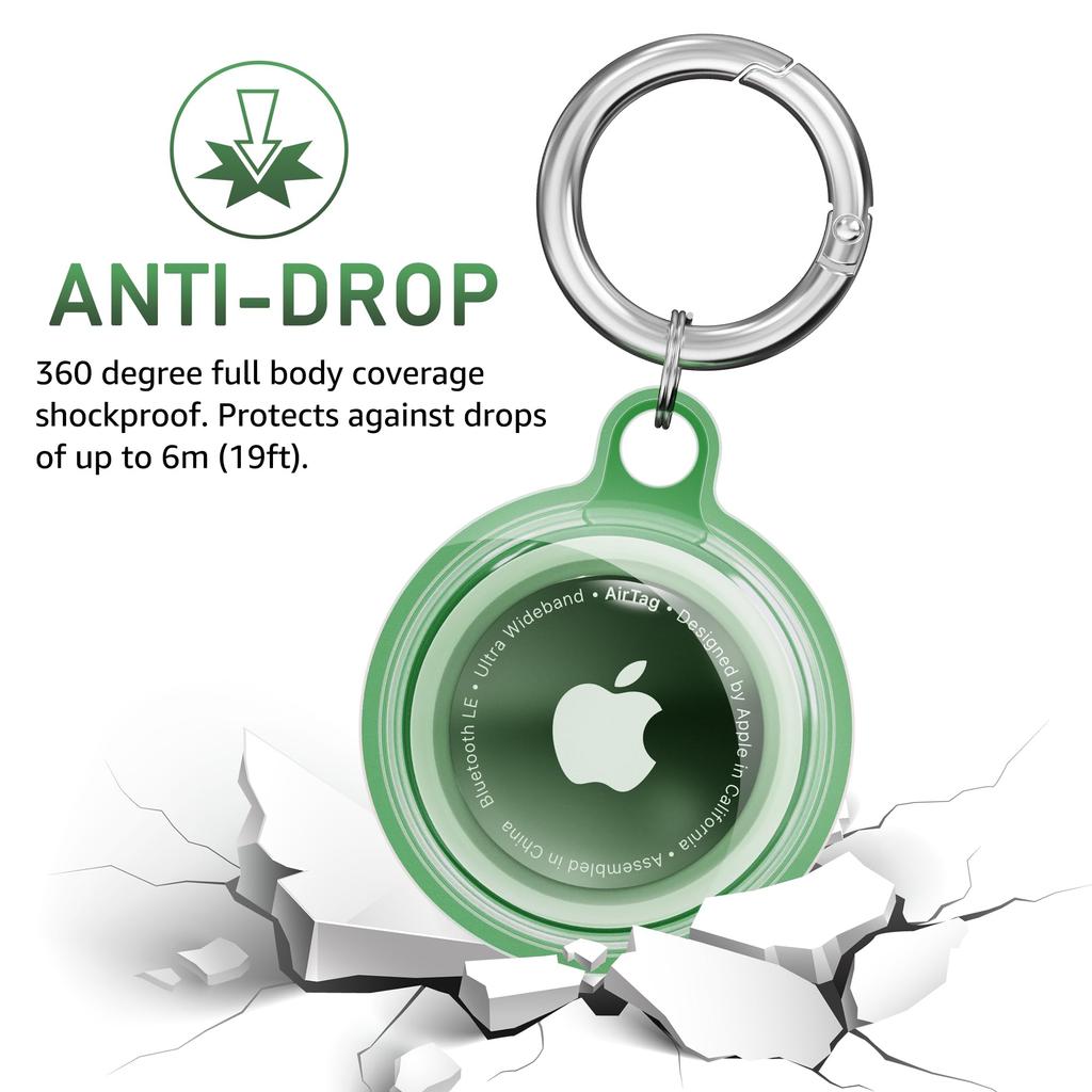 Ключа Airtag DDJ AirTag, изготовленного из экологически чистого материала, чехол для бирки Air Tag для собак, эксклюзивный чехол для защиты от царапин на всем теле [набор 4], чехол,