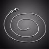 Silver Color Flat Snake Chain 1mm Width Necklace for Women Jewelry Gifs