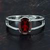 Red Garnet Gemstone Ring 925 Sterling Silver Solid Red Stone Fashion Rings for Women's Gift Idea Gemstone Jewelry 4.88 Gms Approx