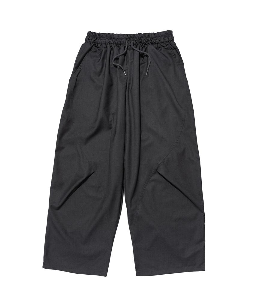 CARGOBROS Curved Wide Banding Slacks (Charcoal)
