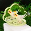 Sturdy Bird Perch Stand Clouds Shape Bird Mirror Toy Multifunctional Bird Mirror  for Bird Cage
