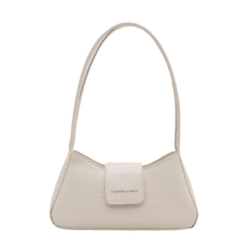 Crocodile Pattern Portable Small Square Bag Women's Bag 2025 Summer New Light Luxury Foreign Style Shoulder Bag Trendy Armpit Bag