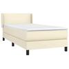 Maison Exclusive - Sommier à lattes de lit avec matelas Crème 80x200 cm Similicuir