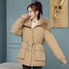 Autumn and Winter Women's Clothing with Thick Velvet, Overcoming The Big Fur Collar,Slimming and Slimming Cotton Jacket,Fashionable Casual Down Jacket