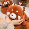 Cute Donut Raccoon Doll Red Panda Plush Toy Raccoon Doll Children's Sleeping Doll Birthday Gift