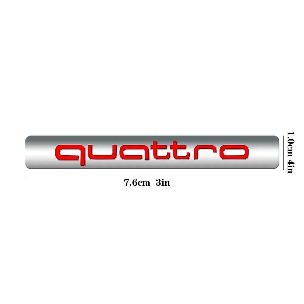 2026 Hot 1pc 3D ABS Car Styling Quattro Badge Emblem Rear Trunk Decor Sticker Decals For Audi Quattro A4 A5 Q5 A1 Q7 B6 B8 B7 B9 B5 A3 8P
