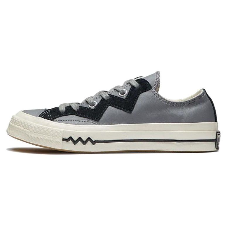 Converse Кеды Chuck 1970-х годов с низким верхом на шнуровке Женские кроссовки Серый Черный 566137C