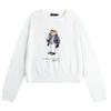 Polo FW23 Bear Pattern Fleece Crewneck Long Sleeve Sweatshirt Women Sweatshirt White WMPOKNIN6820171-100