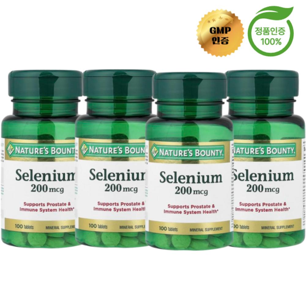 Nature's Bounty Selenium 200 mcg 100 Tablets 4 pcs