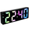 Цифровой будильник Настольные часы с питанием от USB/батарейки и цветным светодиодным экраном с дисплеем температуры Голосовое управление