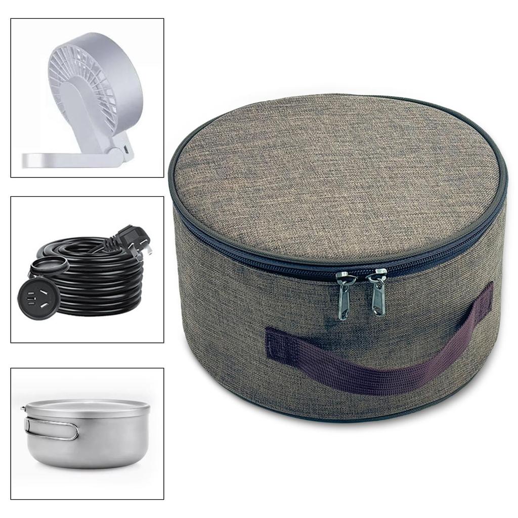 Foldable Fan Storage Bag Portable Camping Gear Organizer Dustproof Makeup Bag