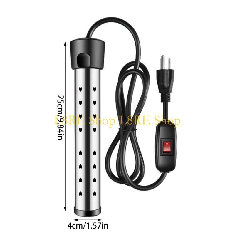L8RE Портативный электрический погружной водонагреватель 1500 Вт, подходит для ванны, бассейна