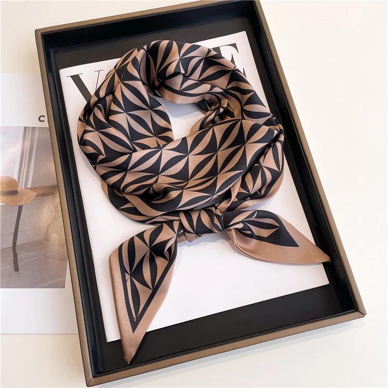Long Neckerchief Skinny Hair Bands Women Silk Scarfs Fashion Headbands Bag Scarves Print Hairband Neck Scarf For Ladies 14x147cm