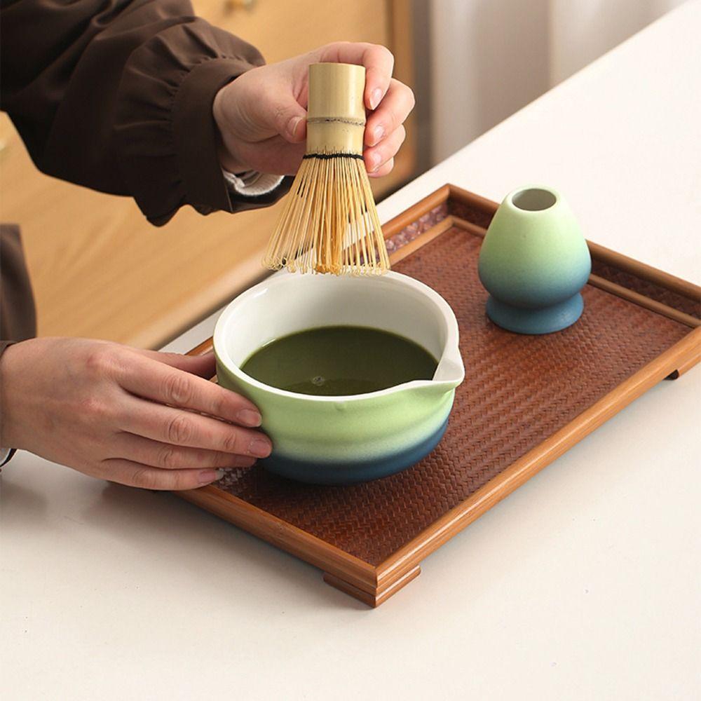 Ceramic Matcha Bowl Gradient Tea Salad Soup Bowl Green Tea Maker Cup for Tea Set Accessories