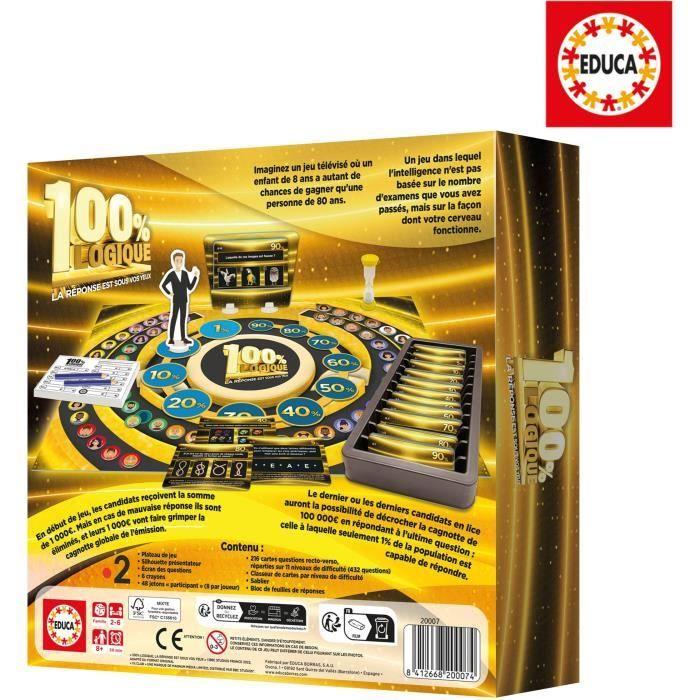 100% Logic The Answer Is Before Your Eyes, Board Game, Adapted from the TV Show, from 8 Years Old, Educa