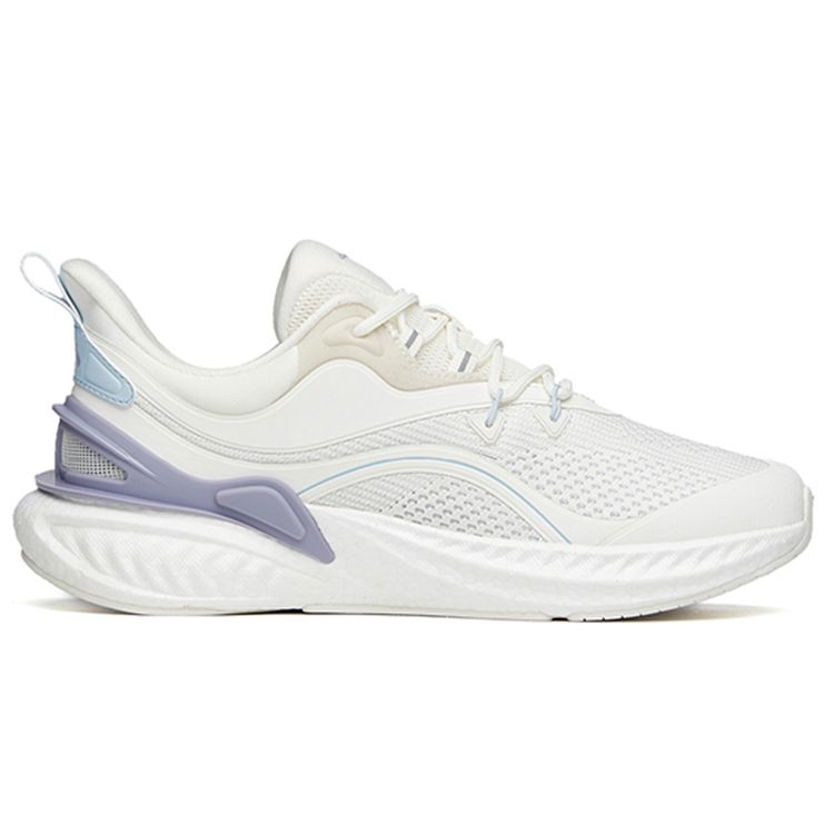 Anta Mars Foam Breathable Low-Top Running Shoes Women Sneaker Ivory Purple 122215570R-3
