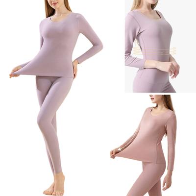 Термобелье Long Johns для женщин с флисовой подкладкой, базовый слой, пижамный комплект для холодной погоды