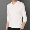 2023 Men's Slim Fit V-Neck Long-Sleeved T-Shirt for Spring and Autumn