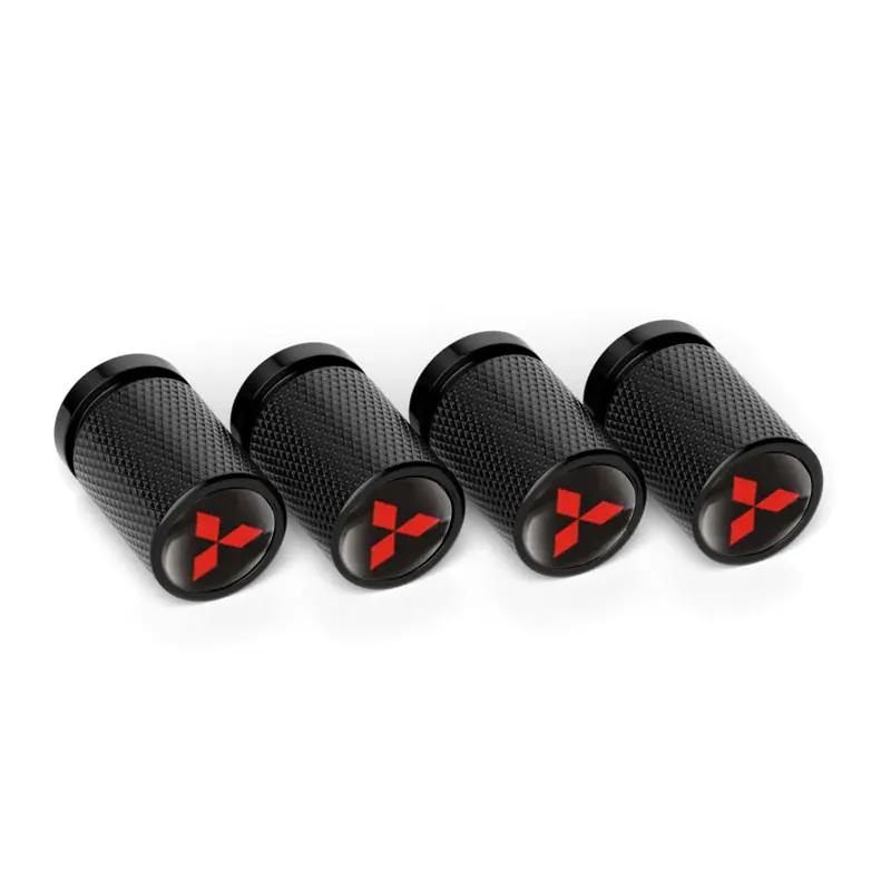 4pcs Car Styling Wheel Tire Valve Caps Covers for Mitsubishi Ralliart ASX Lancer 9 10 L200 Colt Pajero Outlander Eclipse Galant