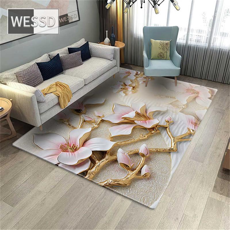 Ковер для спальни с цветком розы, 3D ковер для гостиной, красочный напольный коврик с цветочным рисунком, ковер для ванной комнаты, украшение для комнаты для девочек