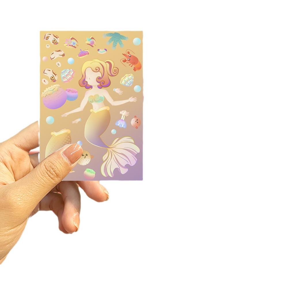 8 Cartoon Little Mermaid Stickers Hand DIY Decorative Hand Account Mobile Phone Case Decoration Waterproof Stickers