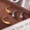 New Titanium Steel Simple Long Water Drop Earrings Fashionable Versatile Stud Earrings Personalized Earrings