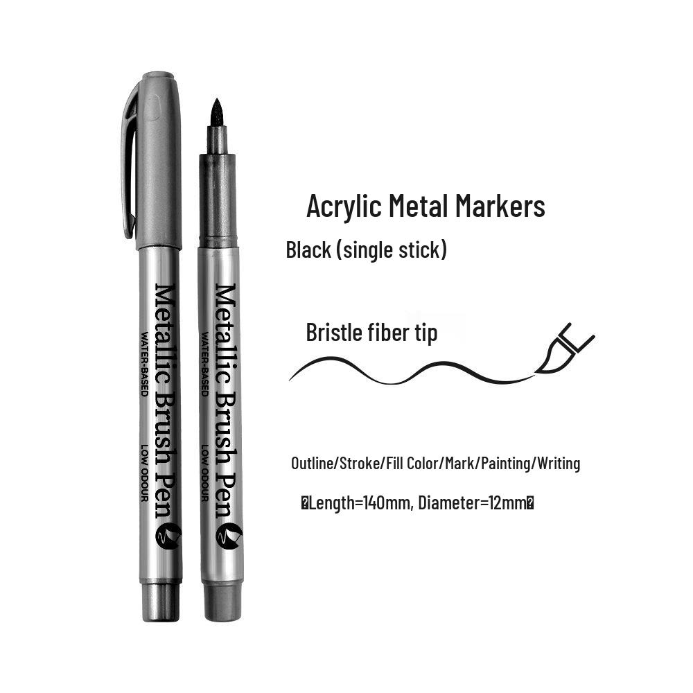 Золотые и серебряные металлические маркеры с мягким наконечником для журналов и мероприятий