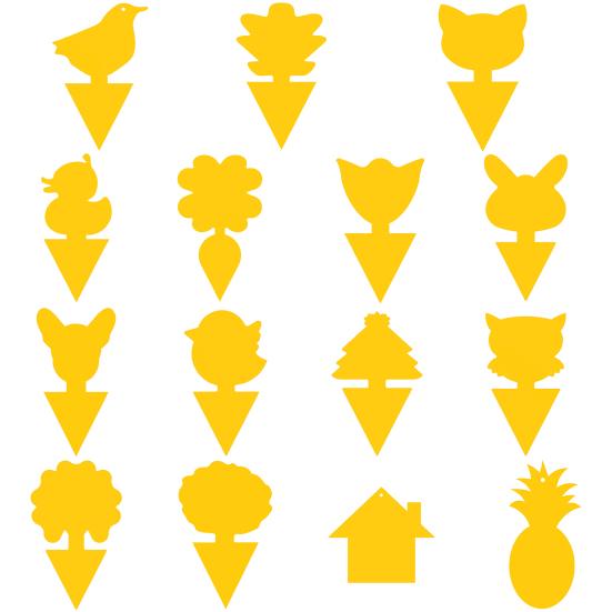 30шт липкие ловушки водонепроницаемые прочные клеевые полипропиленовые двухсторонние мухоловки для сада