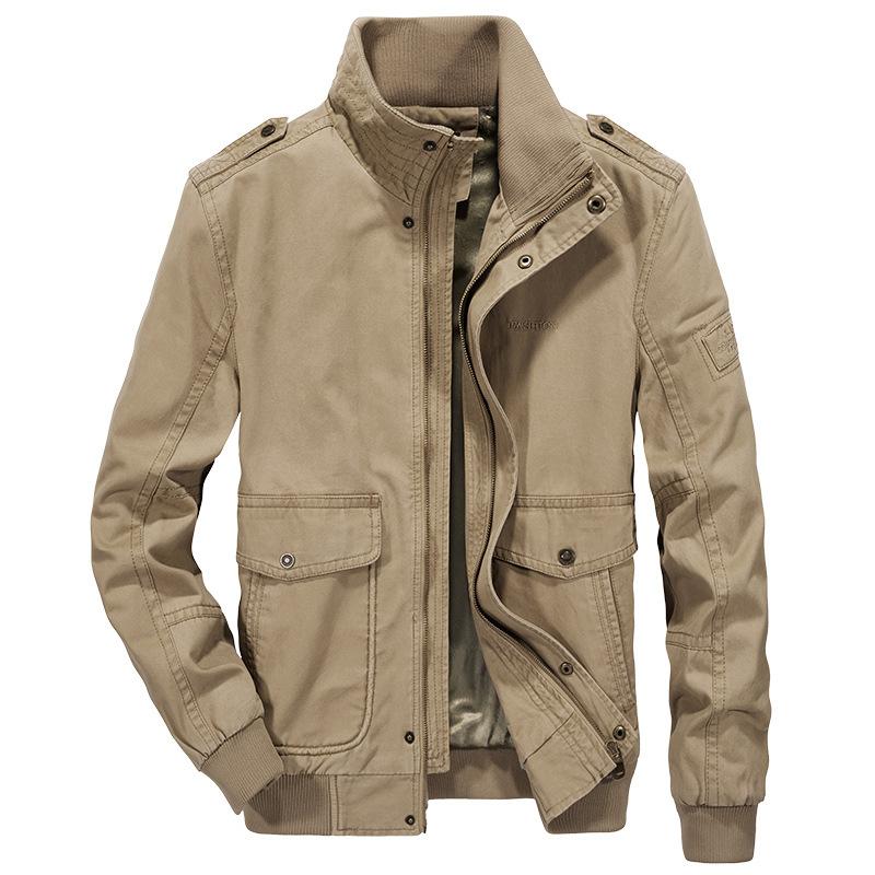 Мужская осенне-зимняя новая куртка с воротником-стойкой, мужская короткая мужская куртка, повседневная утолщенная термокуртка из бархата