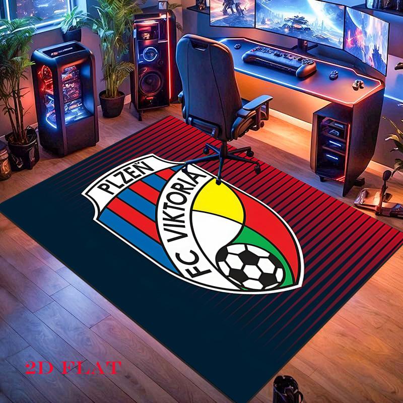 FC Viktoria Plzeň Carpet Rug for Living Room Bedroom Home Sofa Decoration,Kids play Nonslip Floor Mat