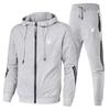 Men's Casual Running Sportswear Set, Zipper Jacket and Pants Two-piece, Fitness Jogging Wear, Spring and Autumn, 2024 New
