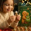 December Daily Countdown Activities 2026 Gingerbread Man Advent Calendar, 24 Day Christmas Decoration for Shelf Decor Kids Adults, Festive Holiday