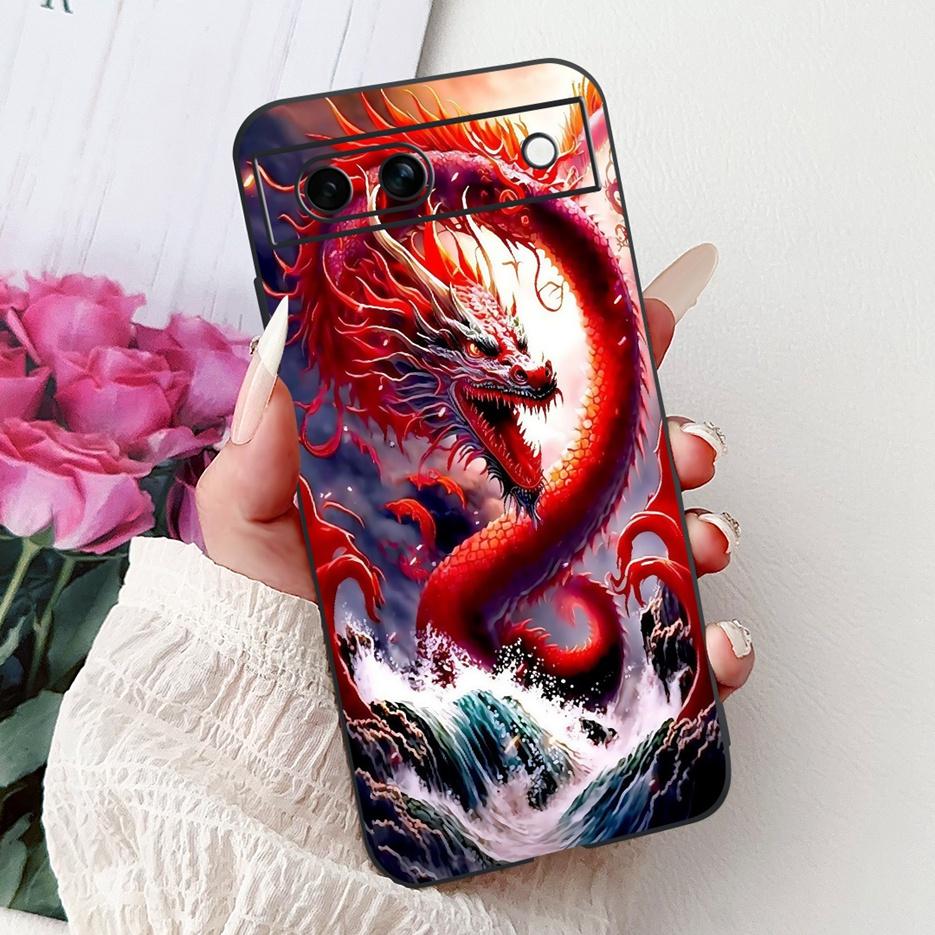 For Google Pixel 8A Case Pixel8 Pro Cute Cat Lion Painted Cover Soft TPU Phone Case For Google Pixel 8 Pro Pixel8A Fundas Bumper