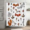 Forest Woodland Animals Shower Curtain Rustic Deer Fox Nature Bathroom Decor Set Waterproof Vintage Farmhouse Home Decor