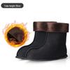 Men's High Tube Warm Rain Boots with Cotton and Velvet Lining