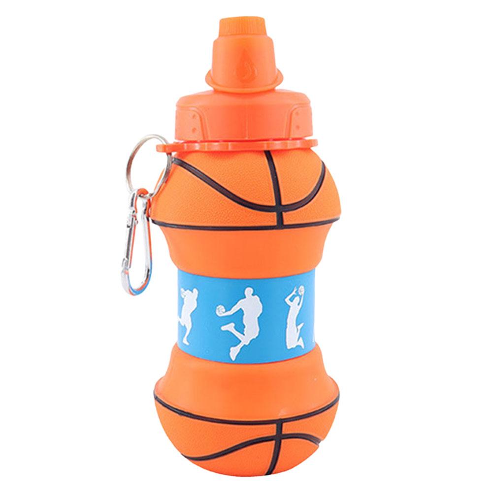 550 мл складная бутылка для воды портативная чашка для воды герметичная спортивная детская кувшин для воды с карабином для баскетбола тенниса
